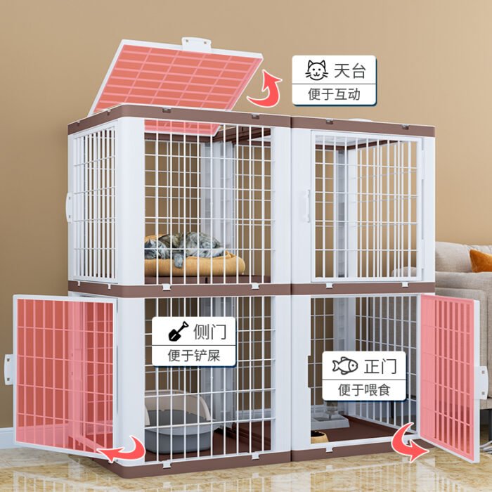塑料猫窝大号自由空间组合猫别墅家用猫笼宠物猫屋猫笼子