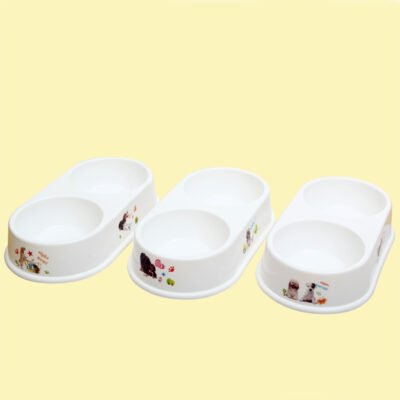 516-B 大号白色 贴花双碗 30*16.5*5.5(TZTT-516-B)