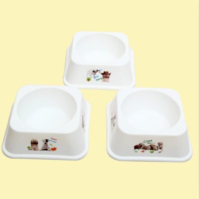 518-B 大号白色 贴花方碗 20.5*20.5*6.5(TZTT-518-B)