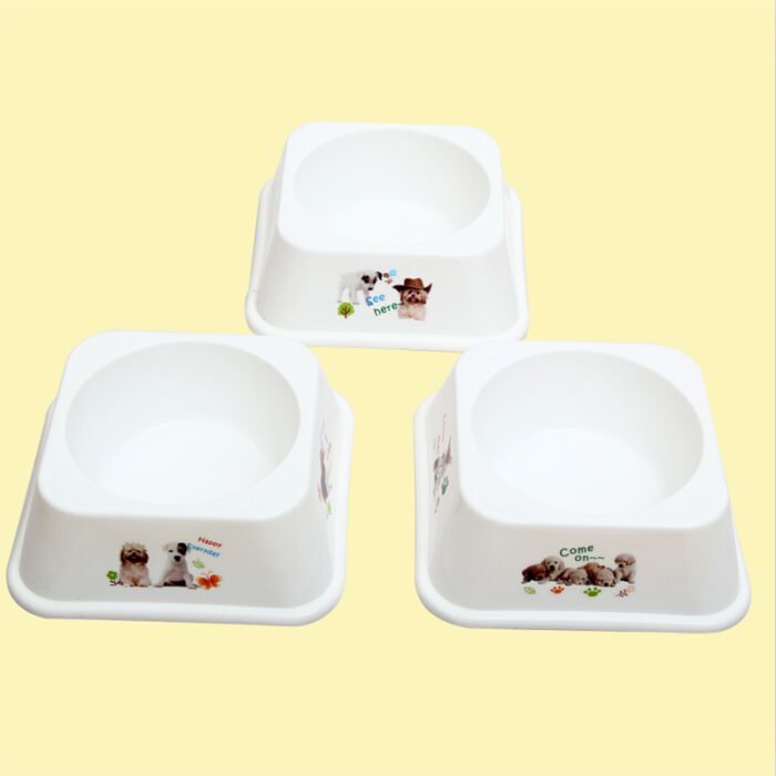 大号白色 贴花方碗 20.5*20.5*6.5（TZTT-518-B）