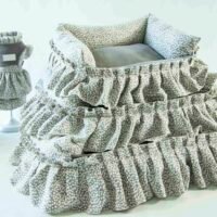 公主蓬蓬花边灯芯绒可拆洗3件套-灰色