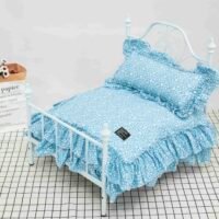 蓝色海洋可拆洗宠物欧式铁艺床6件套