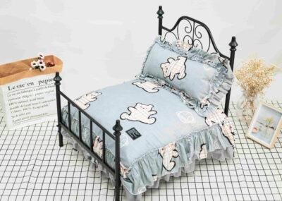 BB W-23BBDW-166_img-01 调皮小熊可拆洗欧式铁艺床6件套(花边款)