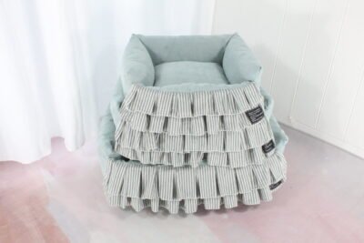 BB W-23BBDW-197_img-01 条纹大花边三件套绿色