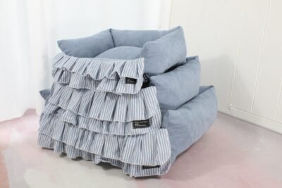 BB W-23BBDW-200_img-01 条纹大花边三件套蓝色