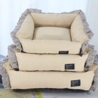 条纹荷节边三件套黄色