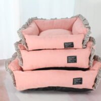 条纹荷节边三件套韩粉