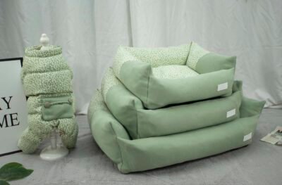 BB W-23BBDW-84_img-01 灯芯绒田园碎花世博绒拼接可一体拆洗3件套-绿色