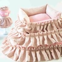 公主蓬蓬花边灯芯绒可拆洗3件套-粉色