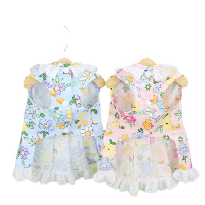 宠物衣服泰迪甜生花边裙新款春夏小狗服装易清洗耐用亲肤宠物用品