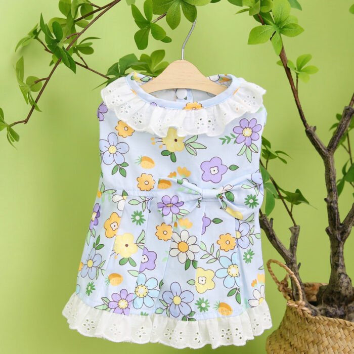 宠物衣服泰迪甜生花边裙新款春夏小狗服装易清洗耐用亲肤宠物用品