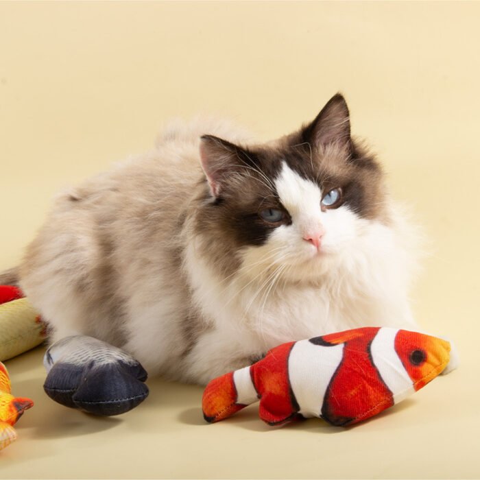 宠物猫猫玩具鱼造型设计牢固耐用磨牙宠物用品
