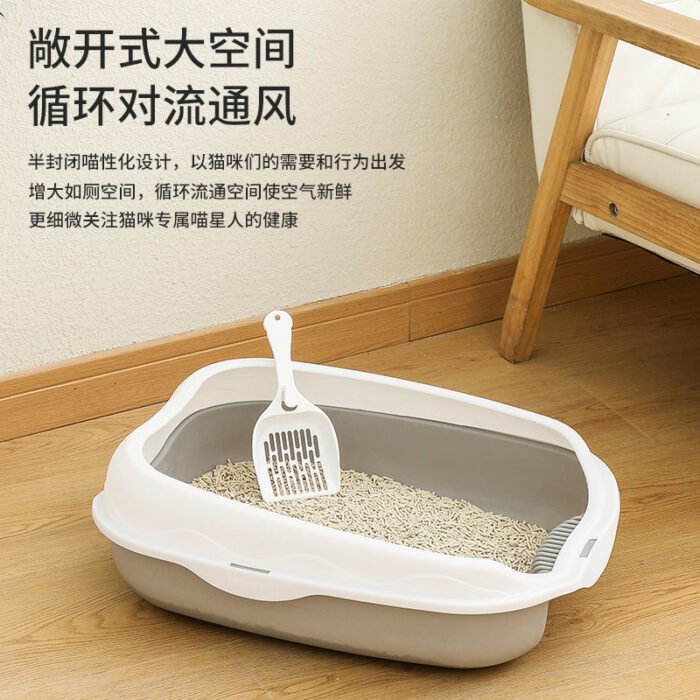 猫咪猫砂盆猫咪猫厕所简约风猫砂盆