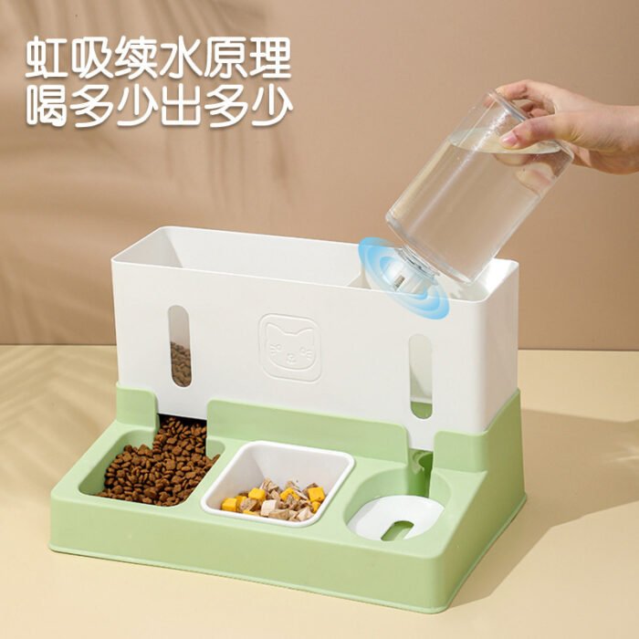 宠物喂食器宠物续水碗宠物猫咪喂食器喝水喂食两用多猫使用喂食器