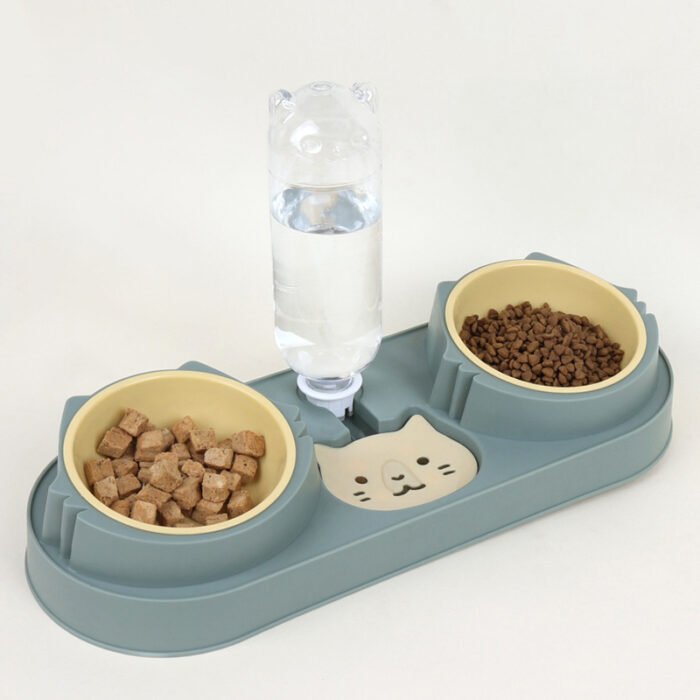 猫咪喂食碗双猫咪食具喂食器喂水防打翻食碗食盆水碗