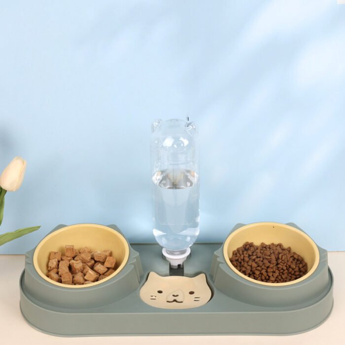 猫咪喂食碗双猫咪食具喂食器喂水防打翻食碗食盆水碗