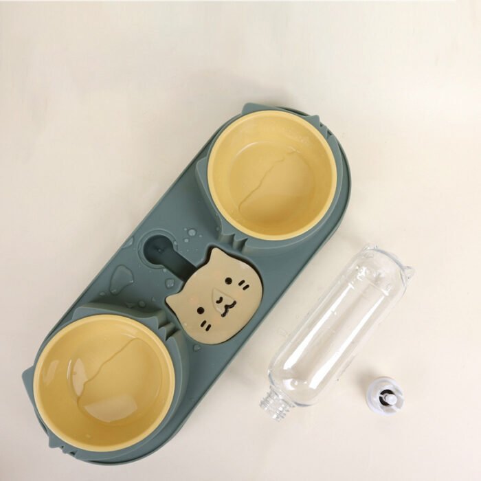 猫咪喂食碗双猫咪食具喂食器喂水防打翻食碗食盆水碗