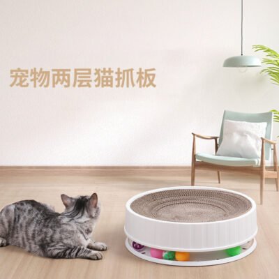 双层猫抓板猫咪玩具猫咪猫抓板多用途娱乐玩耍用猫抓板可替换板面