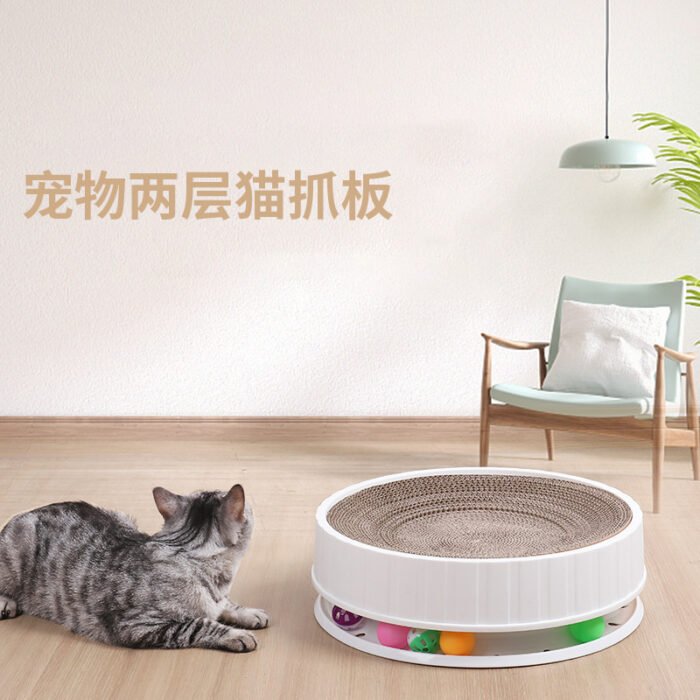 双层猫抓板猫咪玩具猫咪猫抓板多用途娱乐玩耍用猫抓板可替换板面
