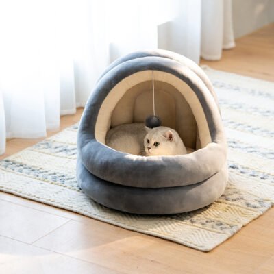 蒙古包猫窝四季通用封闭式网红宠物屋猫别墅猫舍猫床 猫咪用品