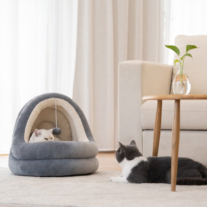 蒙古包猫窝四季通用封闭式网红宠物屋猫别墅猫舍猫床 猫咪用品