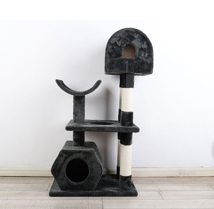灰黑色简约多用途猫爬架猫咪磨爪娱乐睡觉用猫窝