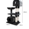灰黑色简约多用途猫爬架猫咪磨爪娱乐睡觉用猫窝