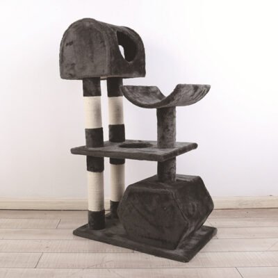 灰黑色简约多用途猫爬架猫咪磨爪娱乐睡觉用猫窝