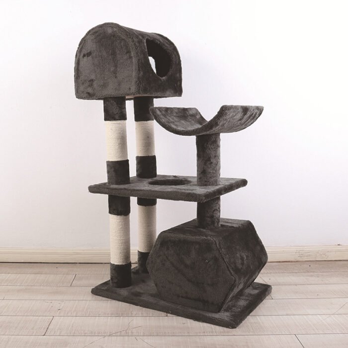 灰黑色简约多用途猫爬架猫咪磨爪娱乐睡觉用猫窝