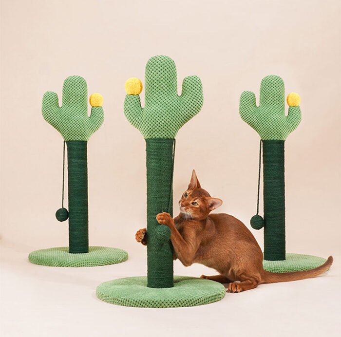 仙人掌猫抓板猫咪玩具猫抓板立柱式猫抓板攀爬柱猫咪自嗨解闷玩具