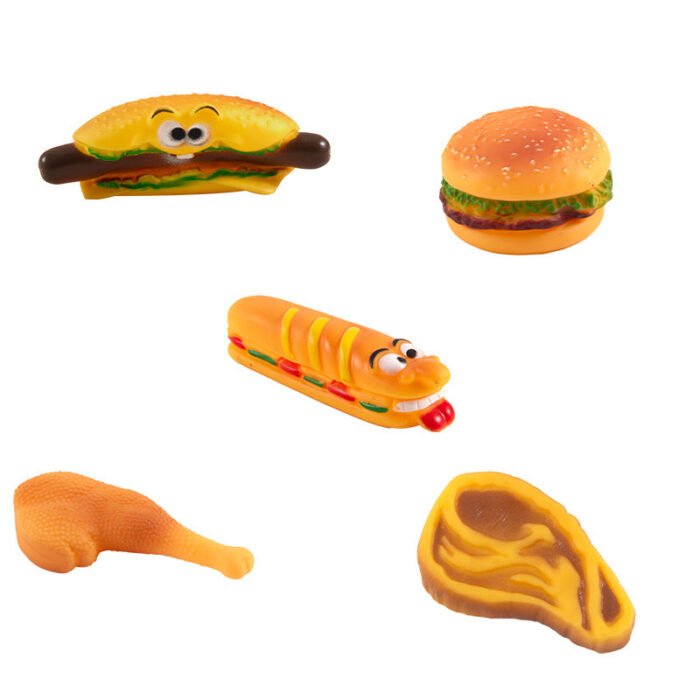 汉堡鸡腿热狗宠物玩具狗狗啃咬猫咪啃咬玩具