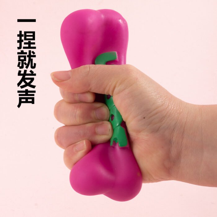 宠物玩具狗骨头搪胶骨头发声玩具耐咬耐磨磨牙洁齿互动训练玩具