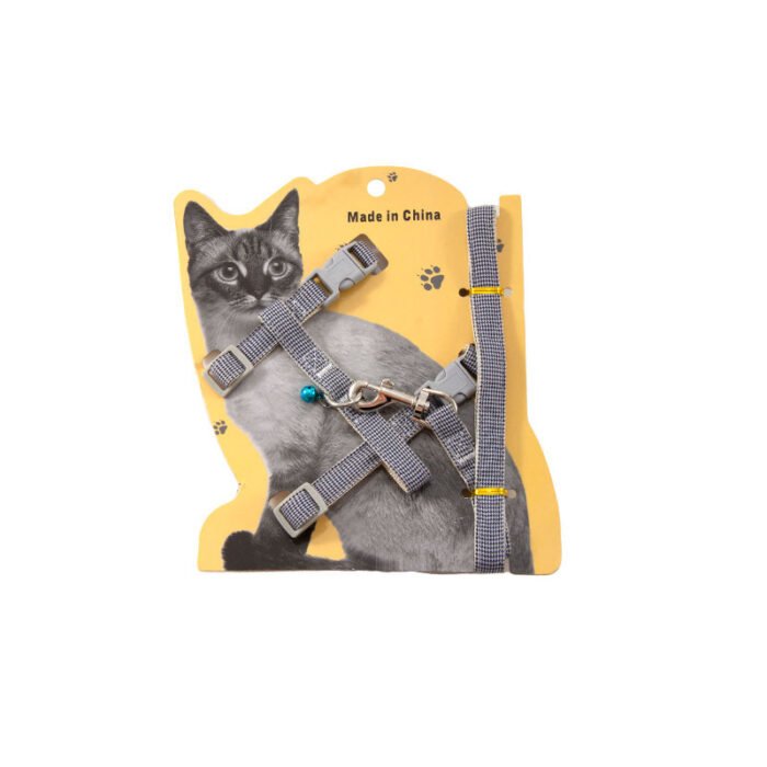 猫咪牵引宠物牵引绳猫咪工字背牵引绳薄纱胸背