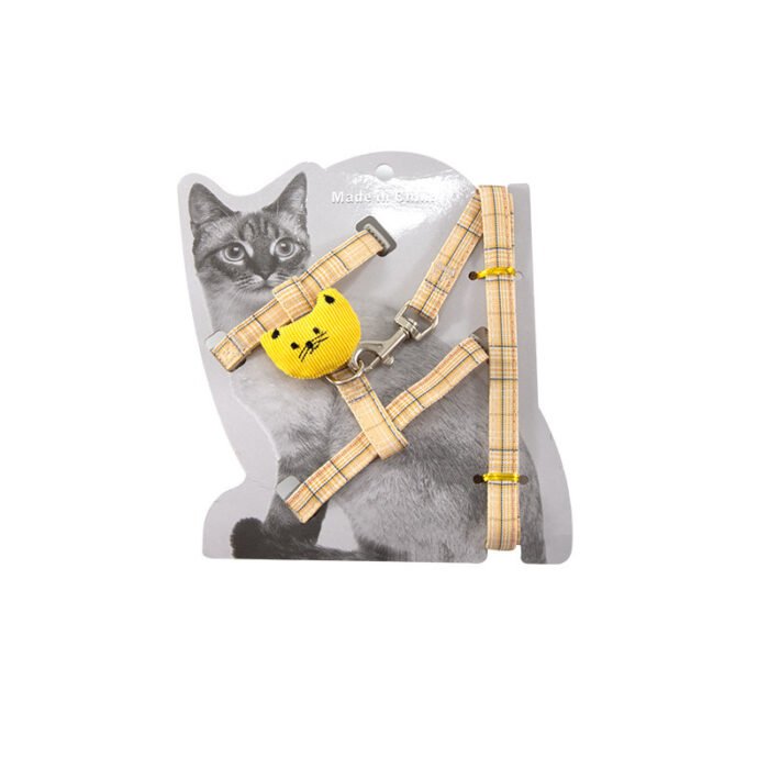 宠物牵引猫咪工字可爱卡通风格背牵引绳猫咪牵引绳