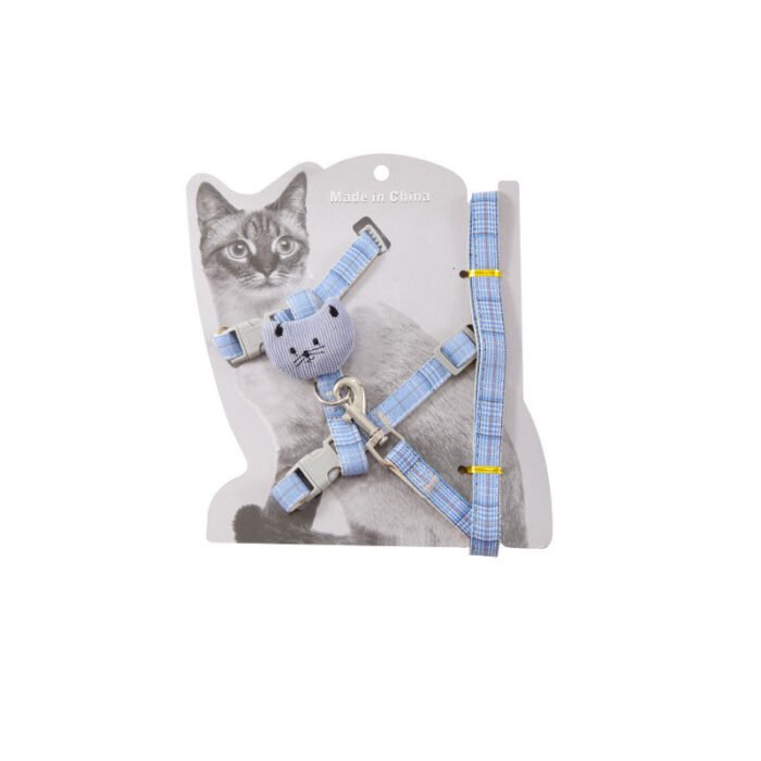 宠物牵引猫咪工字可爱卡通风格背牵引绳猫咪牵引绳
