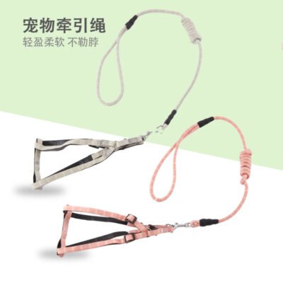 宠物牵引绳狗狗胸背带棉网格狗绳中小型犬狗链子批发厂家直销