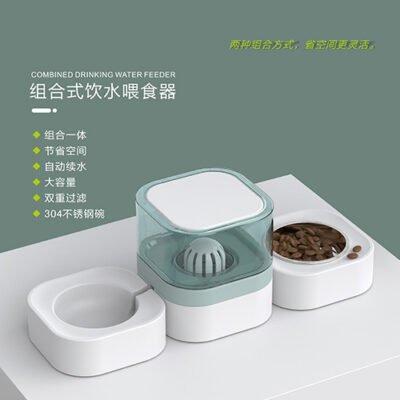 透明喂水喂食器双碗（LS232）