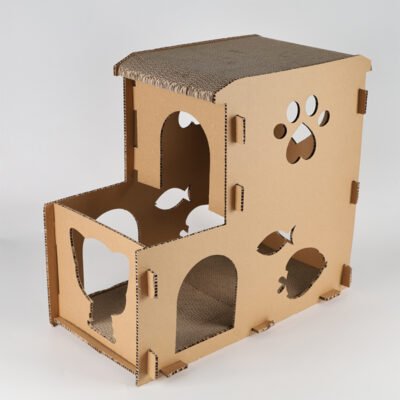 MW08 瓦楞纸系列猫窝-猫窝别墅(WZJT-MW08)