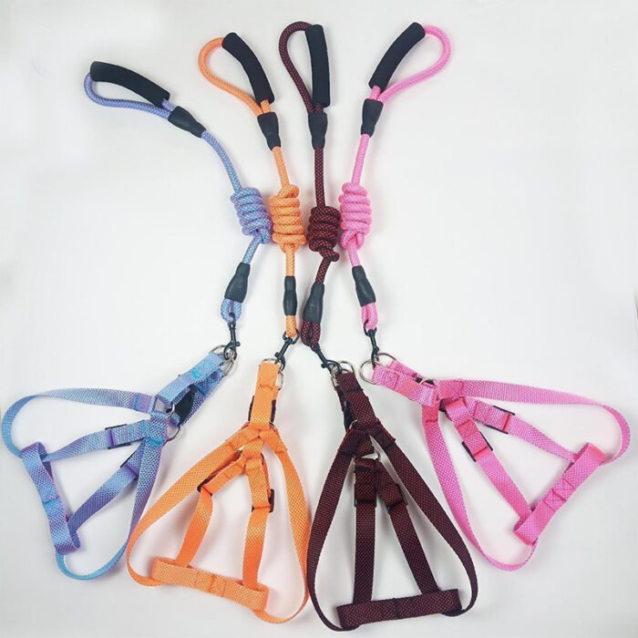 仿尼龙麻点绳+仿尼龙麻点胸背+（短把手款）XL（MY-1111）