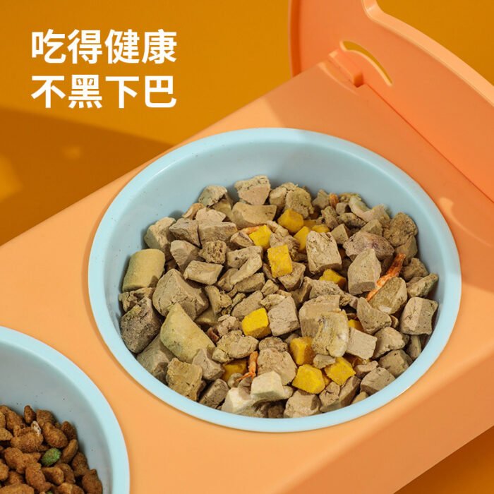 宠物双碗耐用方便防黑下巴倾斜护颈加深加宽大容量猫咪碗宠物用品