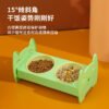 宠物双碗耐用方便防黑下巴倾斜护颈加深加宽大容量猫咪碗宠物用品