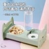 爆款饮水单碗吃喝两不误方便易清洗倾斜防颈宠物饮水碗