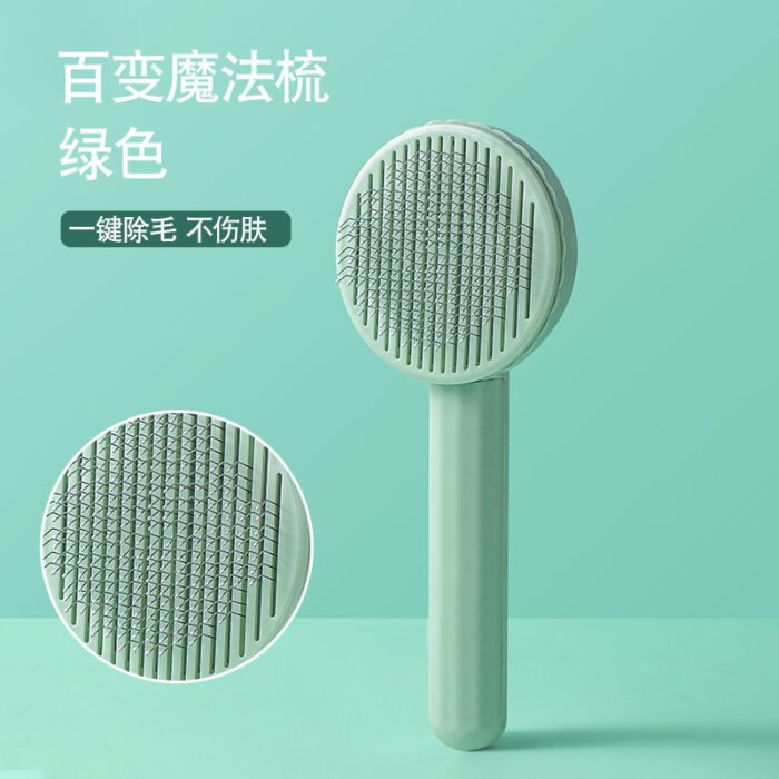 猫咪推毛器猫咪推毛梳子宠物便携按摩刷按摩梳马卡龙风格推毛梳