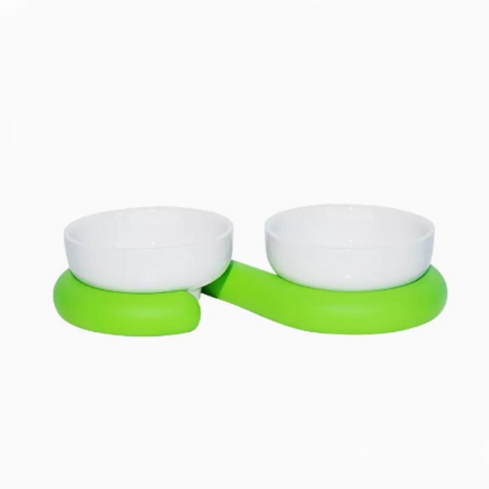 2个白色碗+1个绿色双碗底座（ZEZE-TM202210191932）