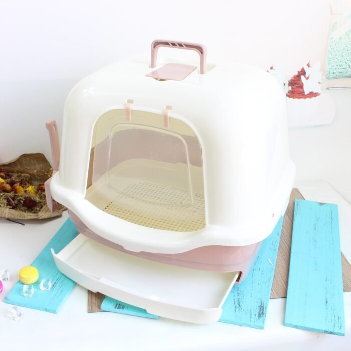 大号全封闭抽屉网格猫砂盆
