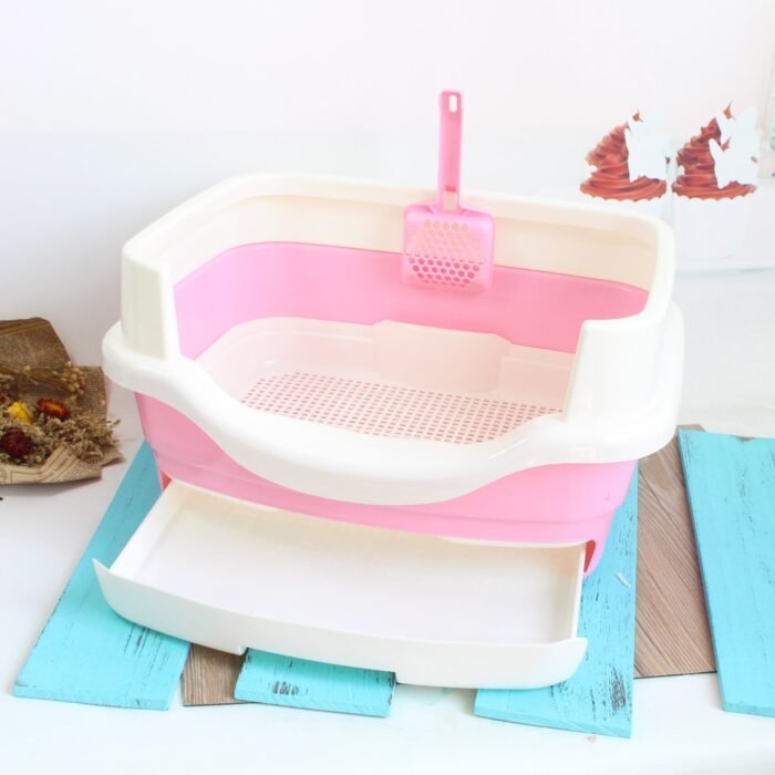 大号半封闭抽屉网格猫砂盆