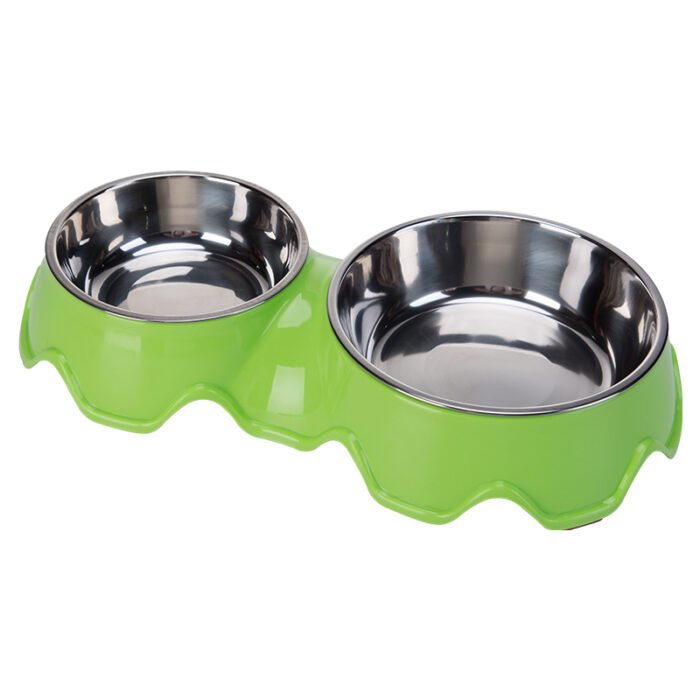 不锈钢波浪形双碗