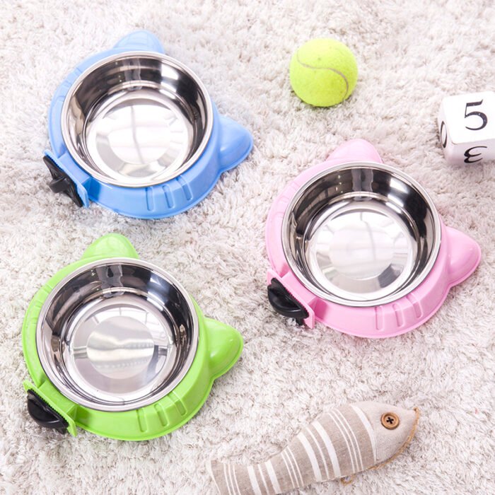 猫头型喂食盆挂碗