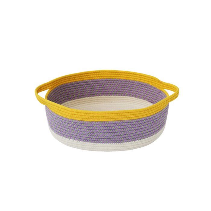 手工编织棉绳宠物篮（ZEZE-Z1B00101）