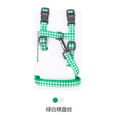 米绿格子牵引绳（ZEZE-Z1HB0032）